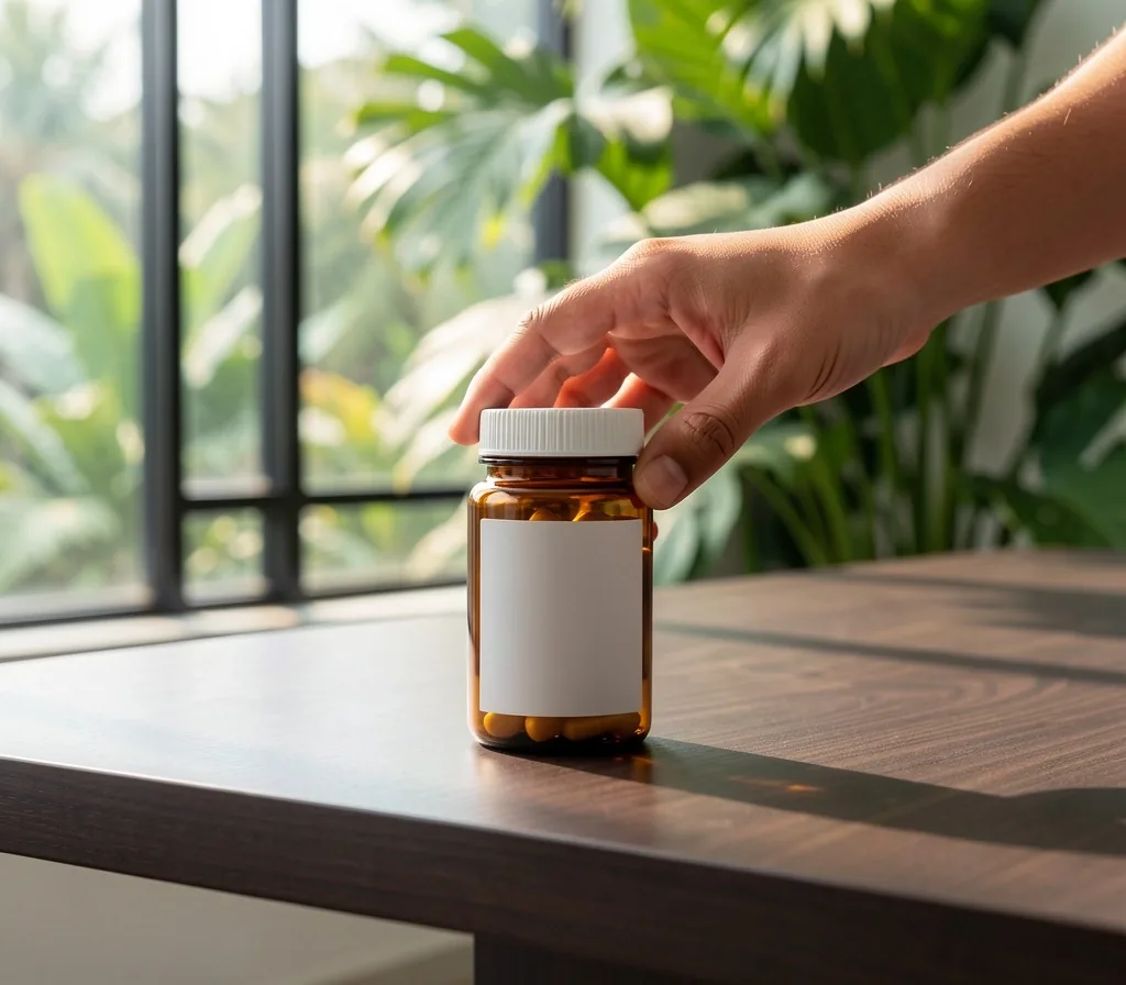 DailyPrime supplement bottle product still life