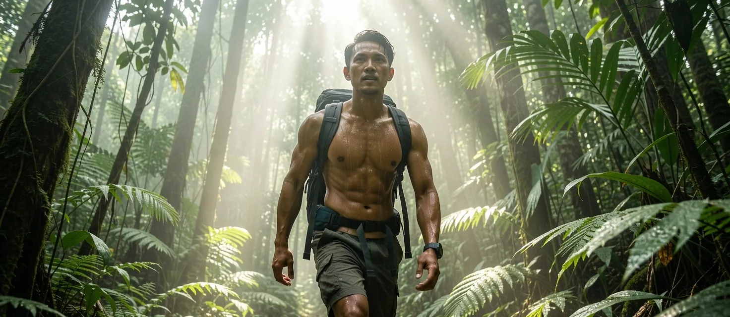 Indonesian rainforest atmosphere