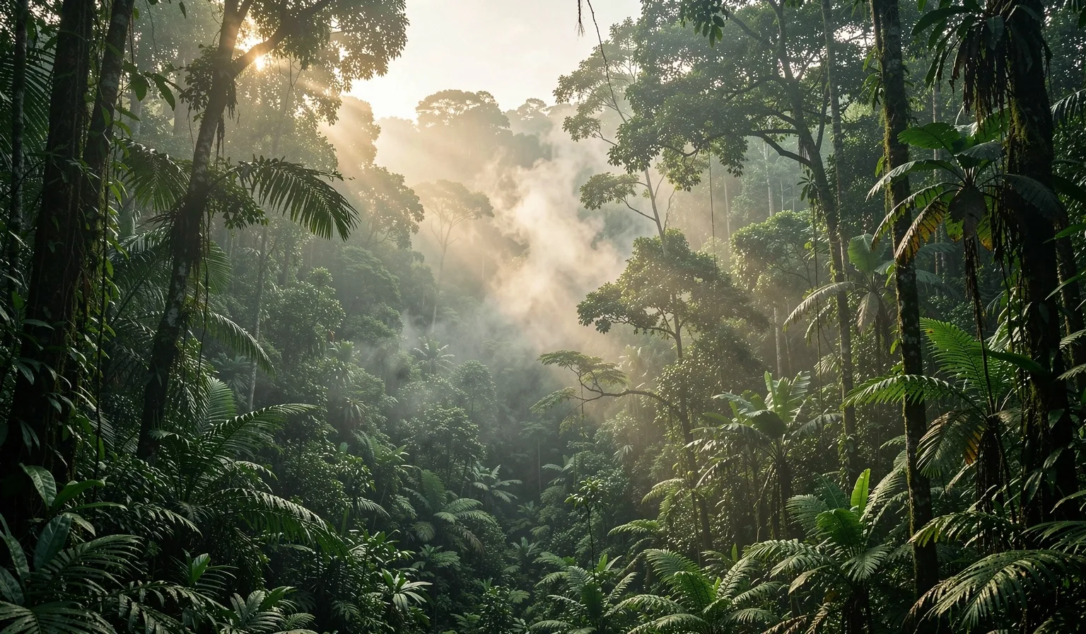 Indonesian rainforest atmosphere